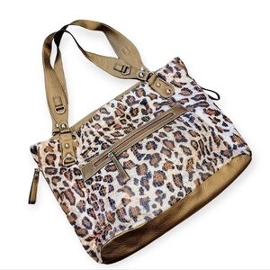 Naturalizer Leopard Print Large Shoulder Bag Laptop bag